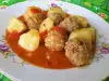 Meatballs with Potatoes and Sauce