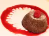 Lava Cake con Coulis de Frambuesa