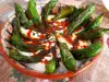 Hot Peppers with Yogurt Sauce