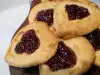 Galletas con mermelada de frambuesa para San Valentín