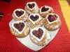 Muffins with a Strawberry Center and Cream