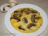 Omelette with Mushrooms and Yellow Cheese