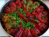 Stuffed Peppers with Rice, Mushrooms and Tomatoes