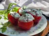 Tomates rellenos de skyr con sabor especiado