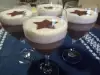 Italiaanse panna cotta met drie soorten chocolade