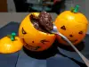 Sinaasappel en chocolade Halloween crème