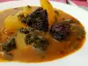 Vegan Stew with Nettles, Potatoes and Prunes