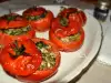 Tomates rellenos con espinacas y queso