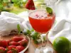 Strawberry Daiquiri with Lime and Rum