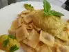 Ravioli with Beef and Avocado and Lime Sauce