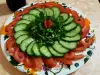 Arranged Cucumber and Tomato Salad