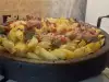 Садж из смеси овощей и кусочков курицы