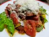 Peeled Tomato Salad with Sunflower Seed Pesto