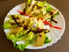 Baby Lettuce with Pears and Blue Cheese