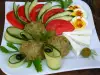 Summer Salad with Zucchini and Eggplant Dip