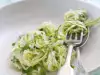 Spaghetti Salad with Zucchini and Feta Cheese