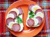 Sandwiches with Egg and Salami