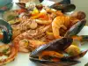 Mariscos con mantequilla a la sartén