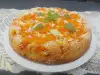 Pastel con harina de coco y albaricoques