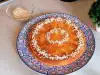 Mini pastel de manzana, mermelada y nueces