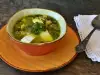 Spinatsuppe mit ausgeflockten Eier