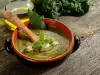 Spinach Cream Soup with Croutons