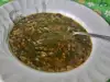 Spinach Soup with Rice and Carrots