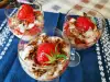 Low-Calorie Dessert in Cups with Strawberries and Banana