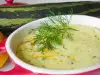 Carrot Soup with Zucchini and Rice