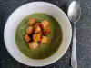 Zucchini Cream Soup with Homemade Croutons