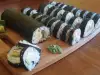 Sushi, with Smoked Salmon, Avocado and Cream cheese