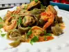 Tagliatelle with Seafood and Cream