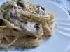 Tagliatelle mit Käse - Champignonssoße