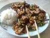 Saftiges und zartes Rindfleisch im Wok