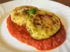 Zucchini and Cheese Patties in Tomato Sauce