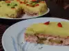 Торт с мясным фаршем и картофельным пюре