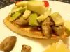 Bruschettas with Avocado and Mushrooms