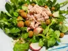 Tuna, Radish, Arugula and Valerian Salad