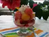 Homemade Vanilla Ice Cream with Fruit