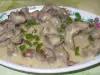 Chicken Gizzards with Mushroom-Garlic Sauce