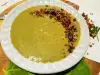 Nettle Cream Soup with Orach, Cauliflower and Crunchy Granola