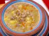 Winter Beef Soup with Wheat